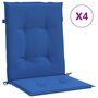 Voir la diapositive 2 : VIDAXL Coussins de chaise de jardin a dossier bas lot de 4 bleu royal