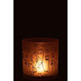 Voir la diapositive 3 : Paris Prix Photophore en Verre  Happy Faces  15cm Terracotta