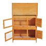 Voir la diapositive 5 : PAWHUT Clapier à lapin cage à lapin double niveau plateaux coulissants 4 portes verrouillables toit ouvrant 90L x 45l x 90H cm