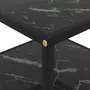VIDAXL Table basse Noir 60x60x35 cm Verre trempe