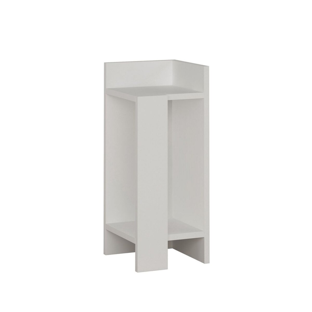 TOILINUX Table de chevet Elos droite 27 cm - Blanc