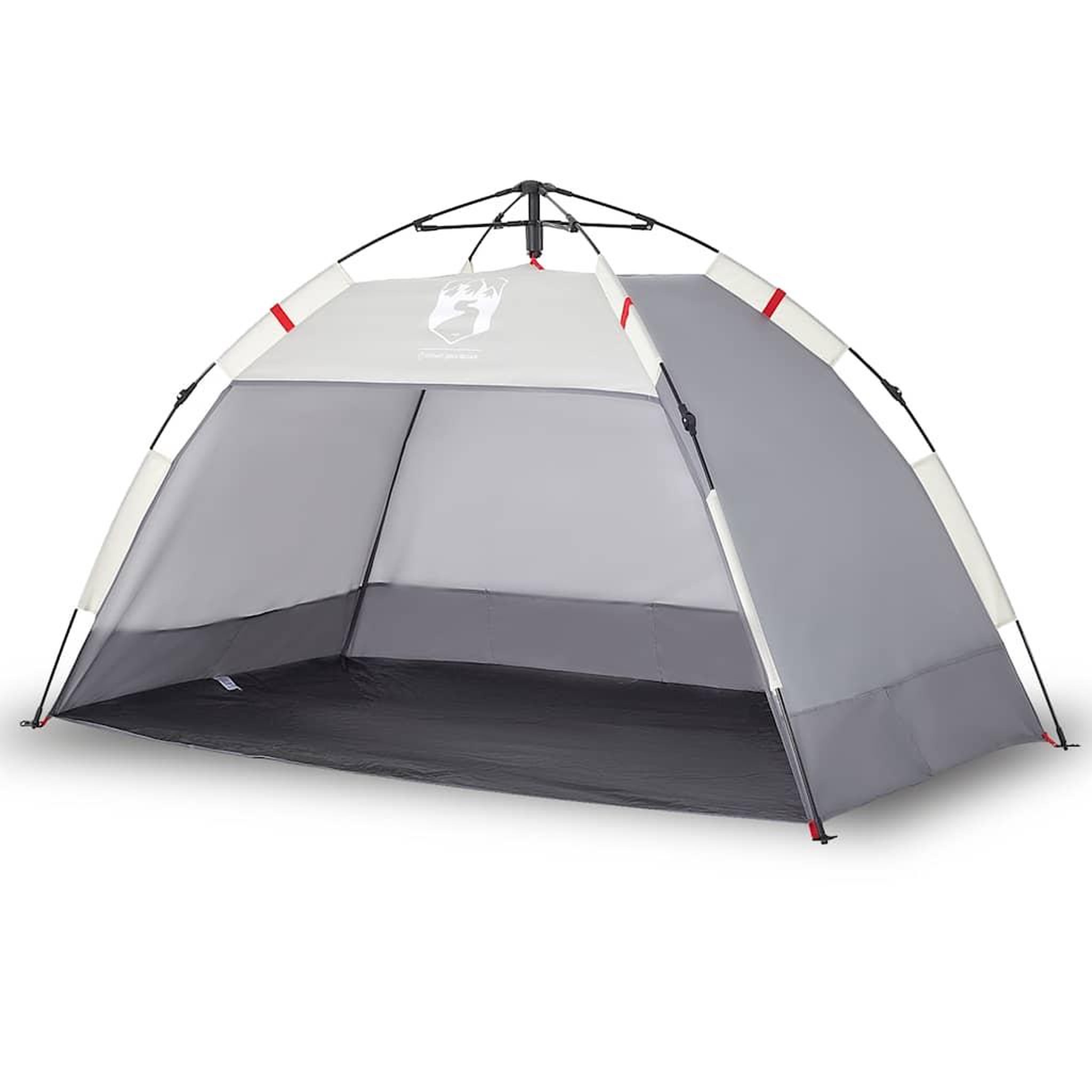 Voir la diapositive 2 : VIDAXL Tente de plage 2 personnes gris liberation rapide impermeable