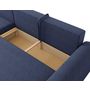 Voir la diapositive 4 : BEST MOBILIER Rosalie - canapé d'angle réversible 4 places convertible avec coffre en velours texturé