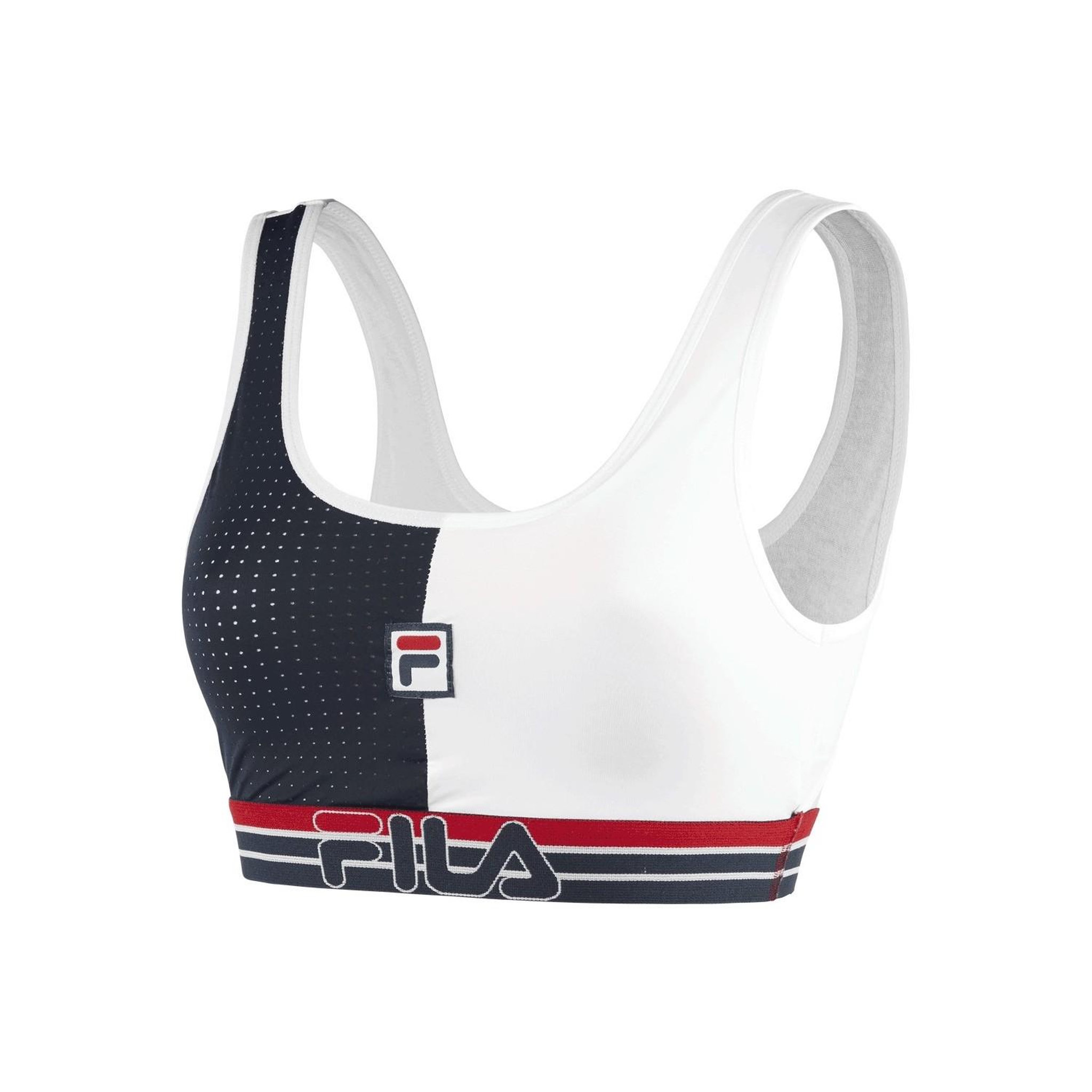 FILA Brassière femme bicolore FU6110. Coloris disponibles : Bleu