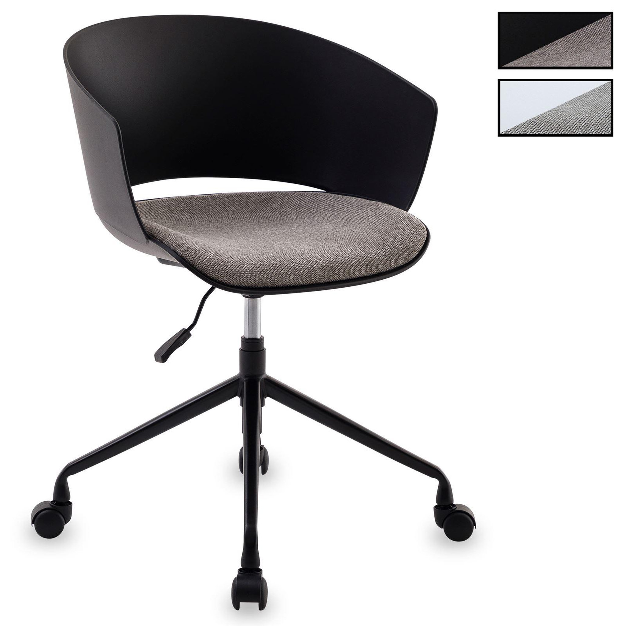 IDIMEX Chaise de bureau pivotante dagma, en plastique. Coloris disponibles : Bicolore