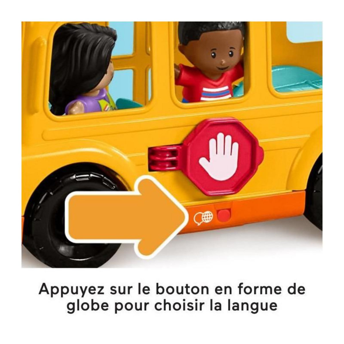 Fischer Bus éducatif fischer jaune musical trilingue