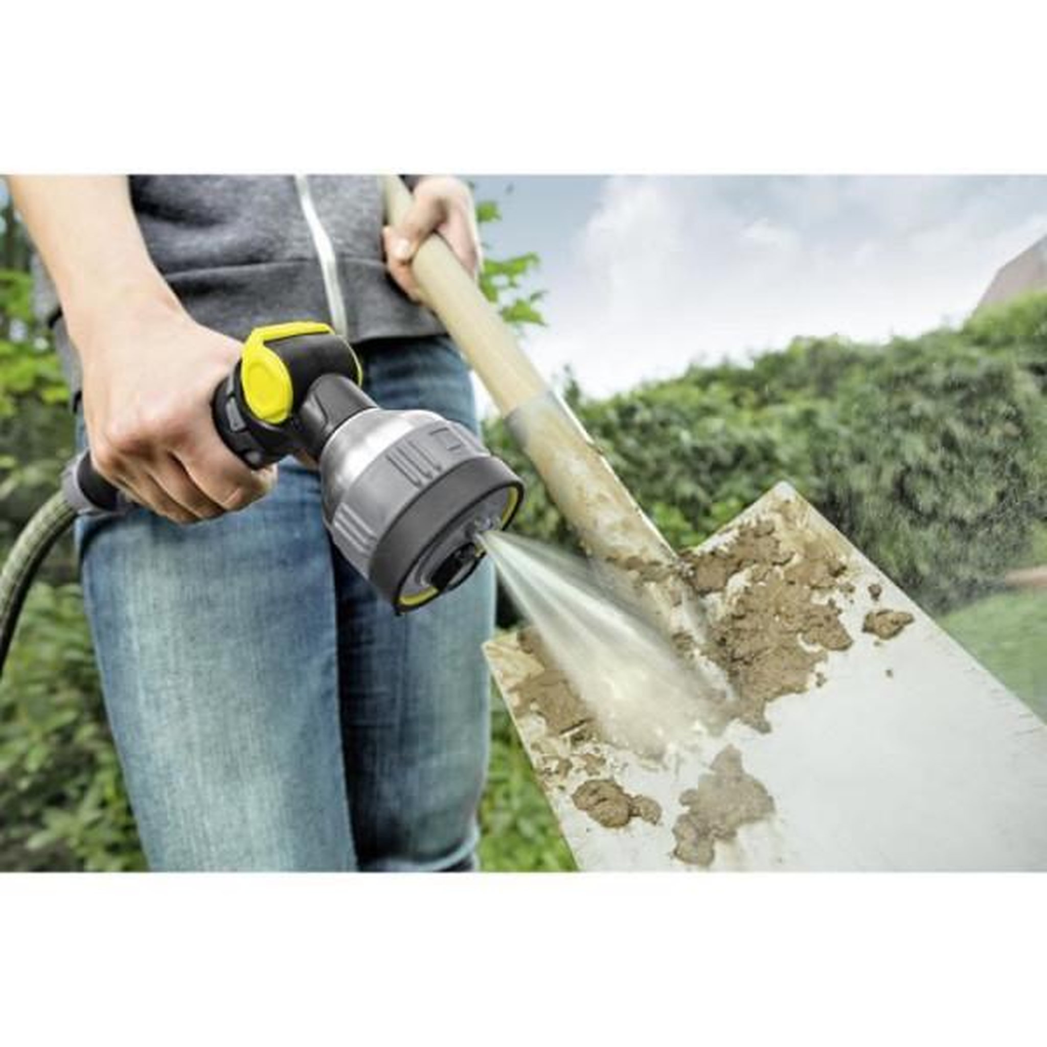 Voir la diapositive 2 : KARCHER Arroseur Pistolet d'arrosage multifonctions en métal Premium - KARCHER - Gris - 4 formes de jet réglables