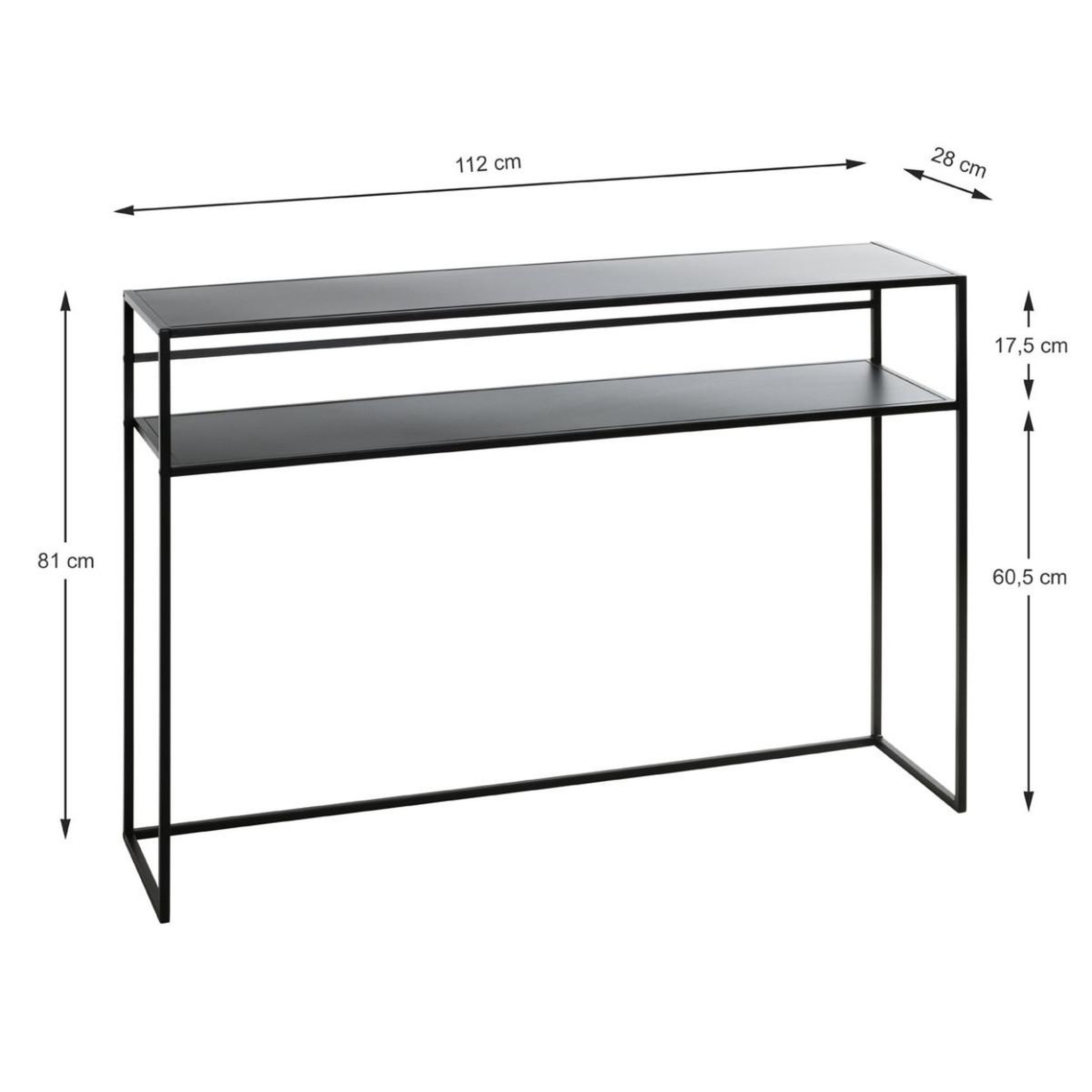 Voir la diapositive 4 : Paris Prix Console design en métal  mino  112cm noir laqué
