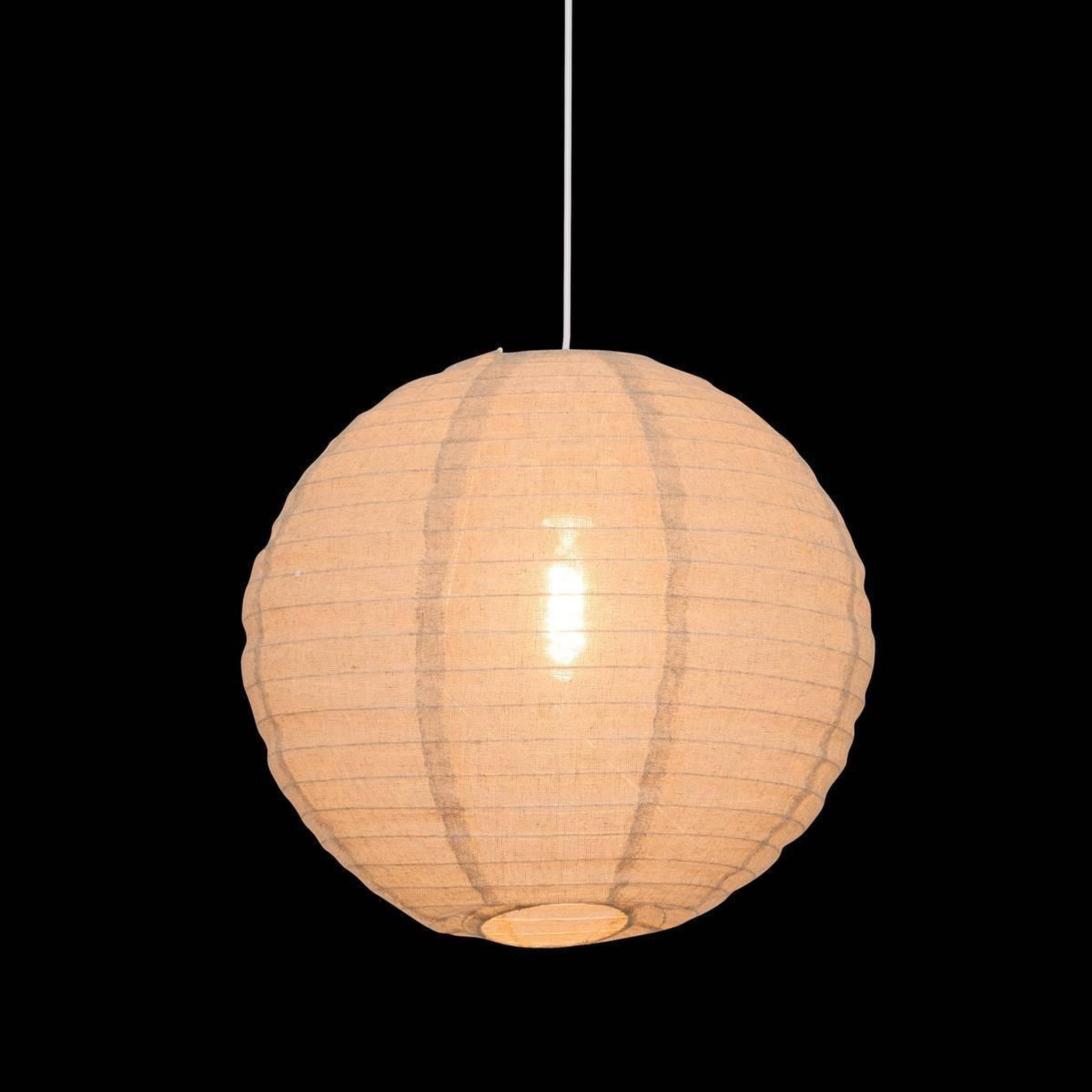Voir la diapositive 5 : ATMOSPHERA Lanterne Japonaise Boule  Jordy  57cm Beige Lin