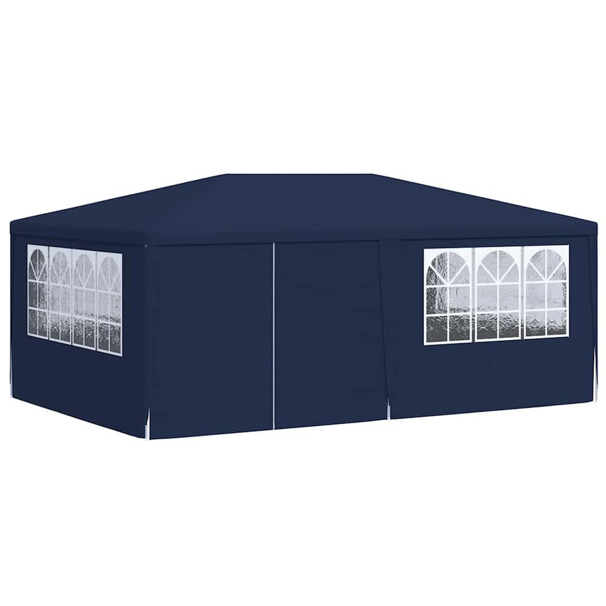 Voir la diapositive 3 : VIDAXL Tente de reception avec parois laterales 4x6 m Bleu 90 g/m^2
