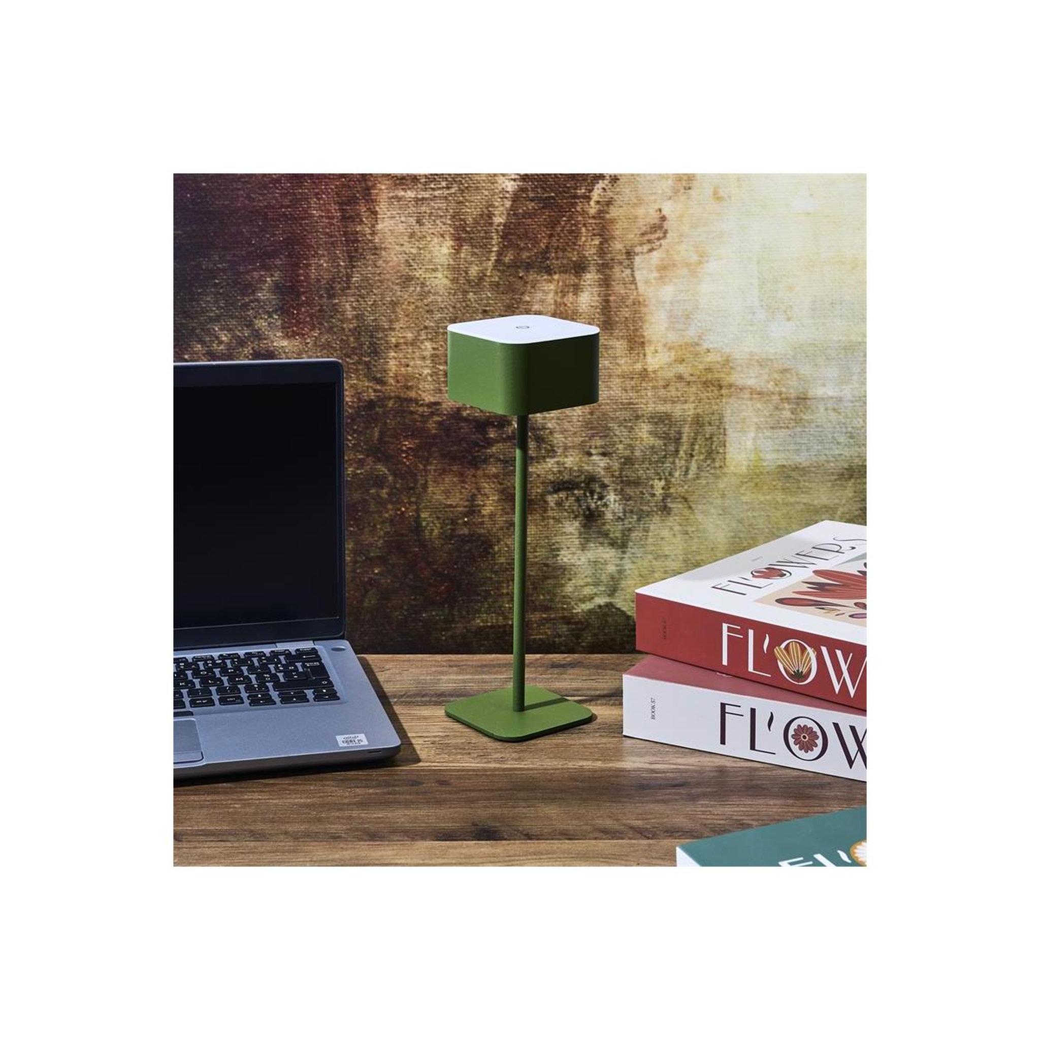 Voir la diapositive 6 : The Home Deco Factory Lampe tactile rechargeable  terra  26cm vert