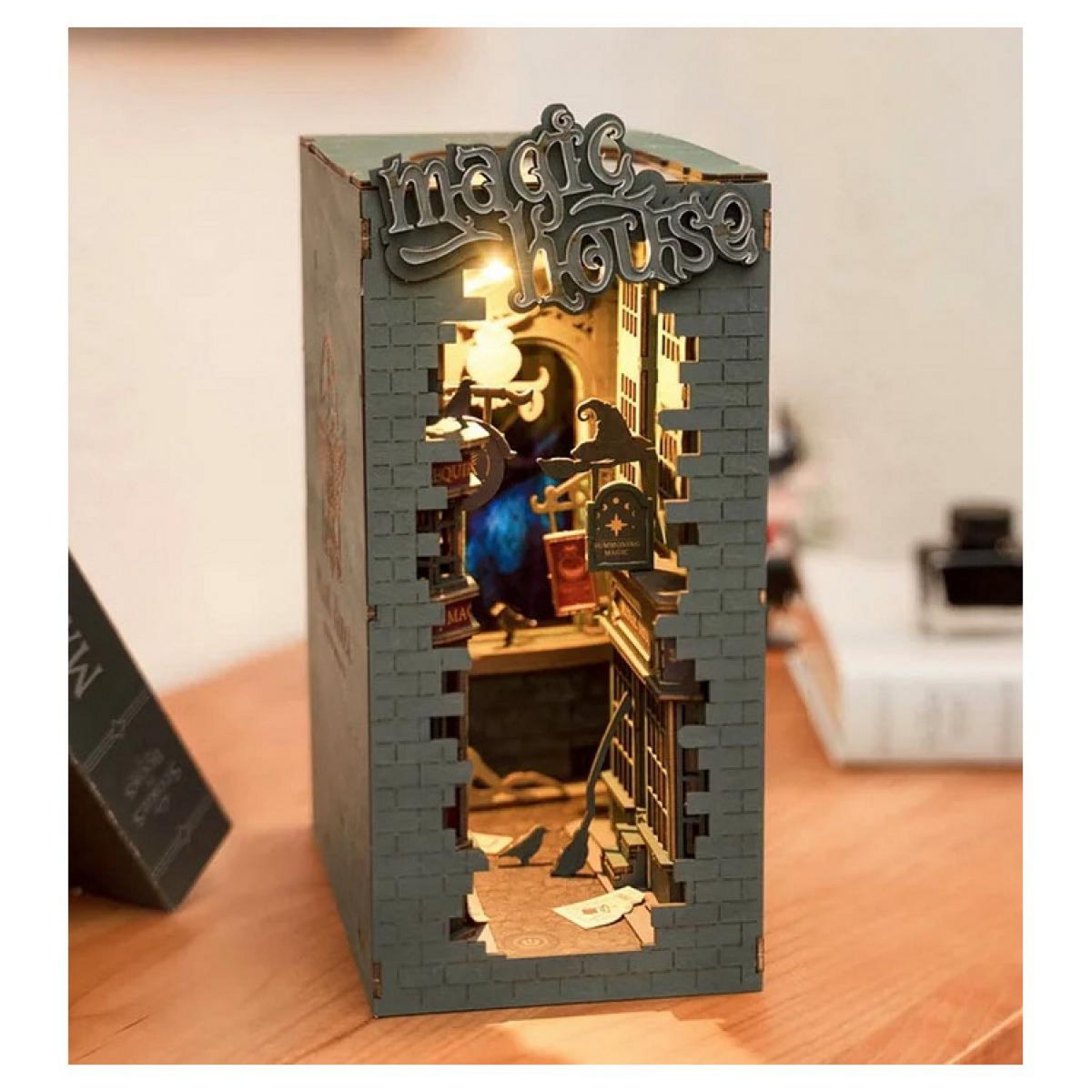 ROBOTIME Serre livre en bois Magic House