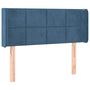 Voir la diapositive 3 : VIDAXL Tete de lit a LED Bleu fonce 103x16x78/88 cm Velours