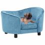 Voir la diapositive 1 : VIDAXL Canapé pour chien Turquoise 69x49x40 cm Peluche