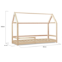Voir la diapositive 6 : ID MARKET Lit cabane enfant 90 x 190 CM NESSI bois avec sommier et barrières