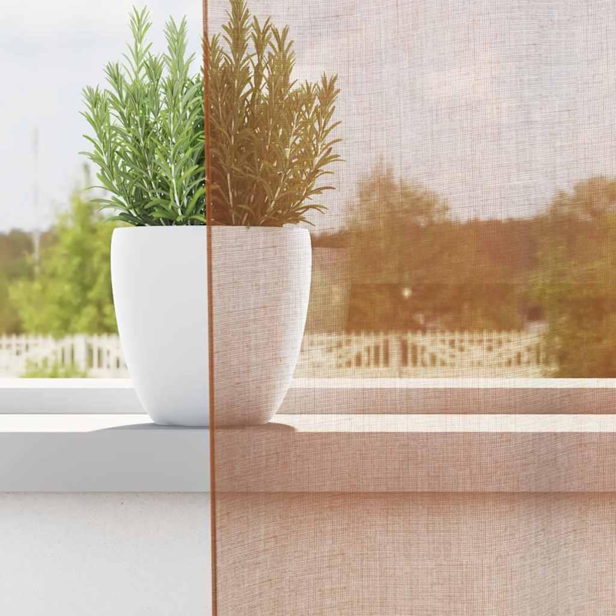 Voir la diapositive 3 : VIDAXL Rideaux en voile avec œillets 2 pcs terre cuite
