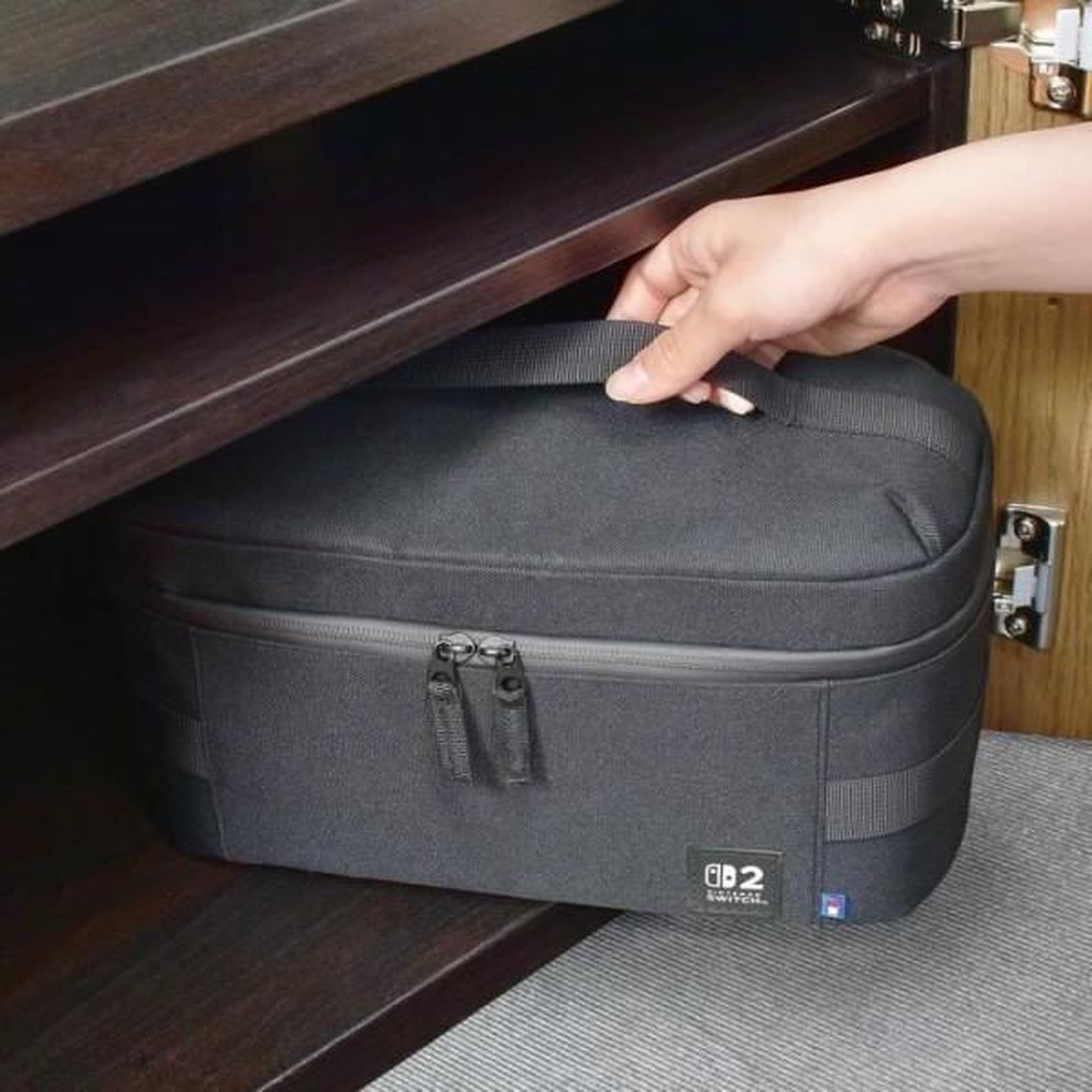 Voir la diapositive 2 : HORI Sacoche compact tout-en-un de protection et transport - hori - nintendo switch 2 - rangement accessoires et jeux - noir
