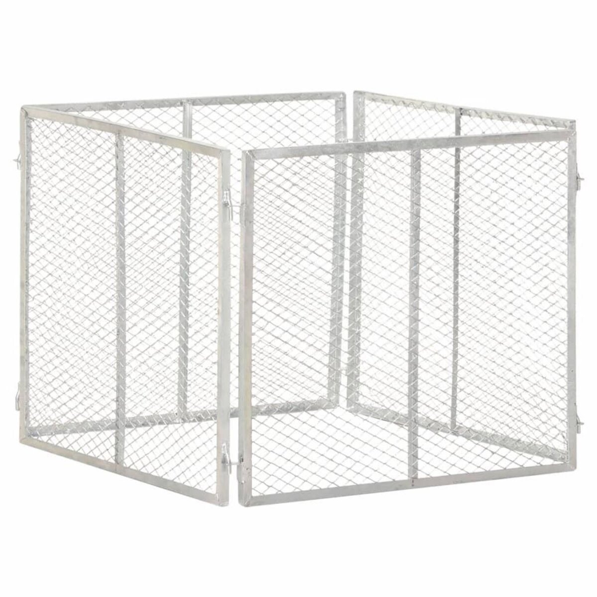 VIDAXL Composteur de jardin 85x85x70 cm Fer galvanise