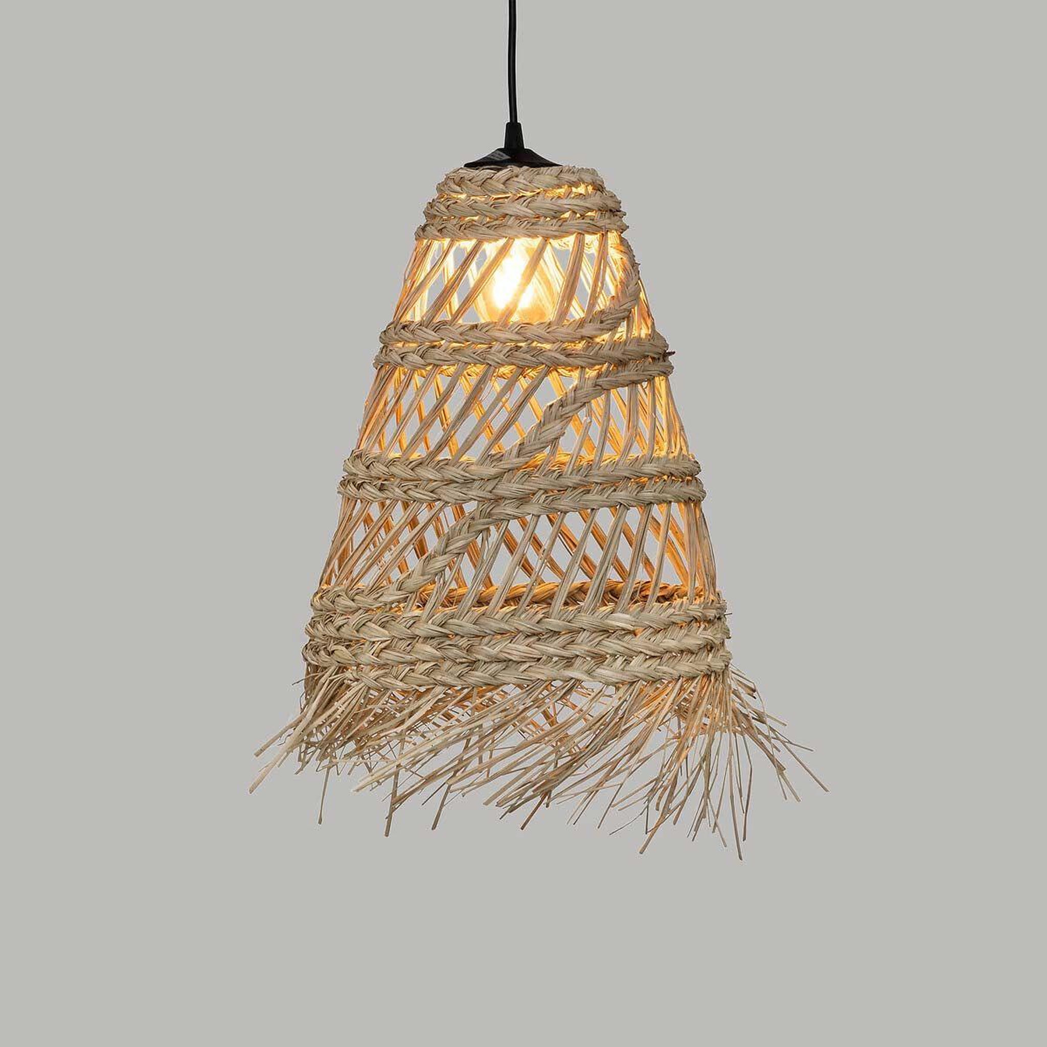 Voir la diapositive 4 : ATMOSPHERA Lampe suspension tressée  lahys  48cm naturel