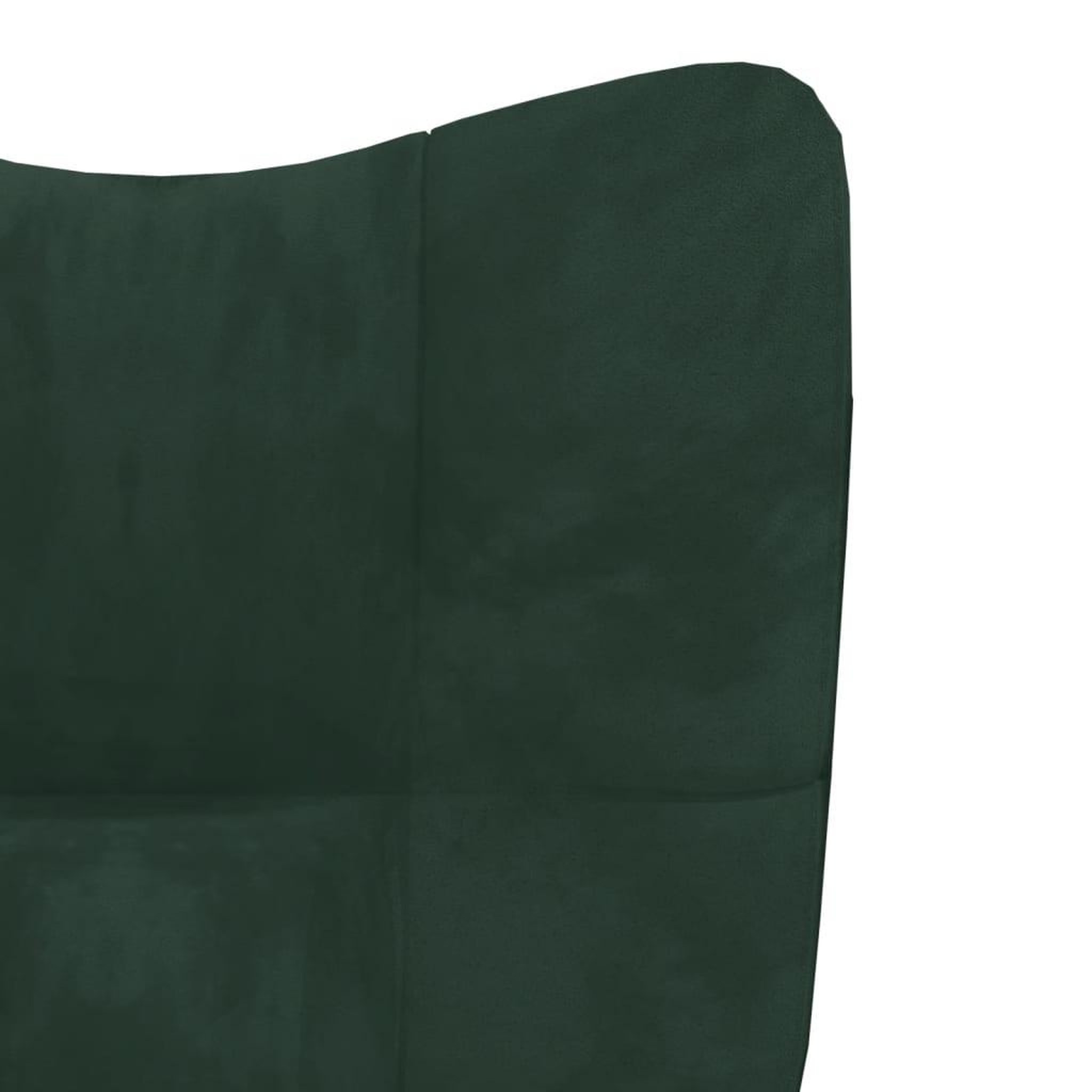 Voir la diapositive 5 : VIDAXL Chaise de relaxation Vert fonce Velours