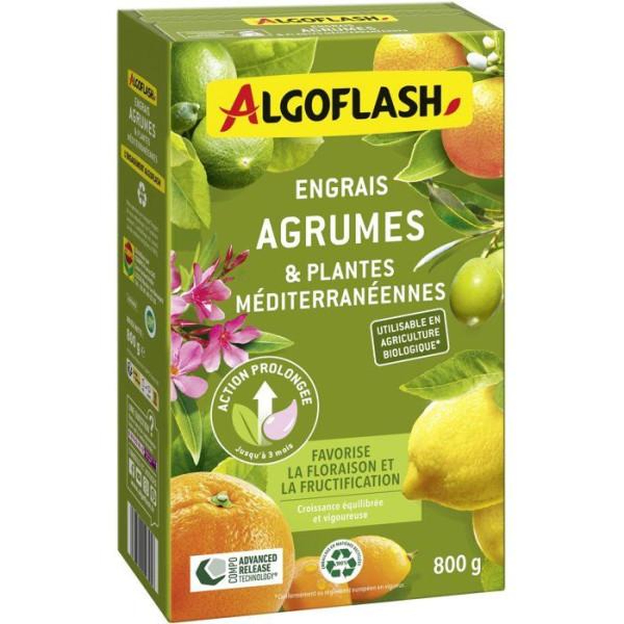 ALGOFLASH Engrais agrumes - algoflash - agrumes & plantes méditerranéennes - 800 g - uab