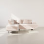 Voir la diapositive 5 : BEST MOBILIER Margaux - canapé d'angle gauche 5 places convertible avec coffre et têtières réglables en velours texturé