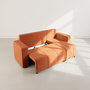 Voir la diapositive 3 : BEST MOBILIER Nicole - canapé d'angle réversible 4 places convertible avec coffre en tissu