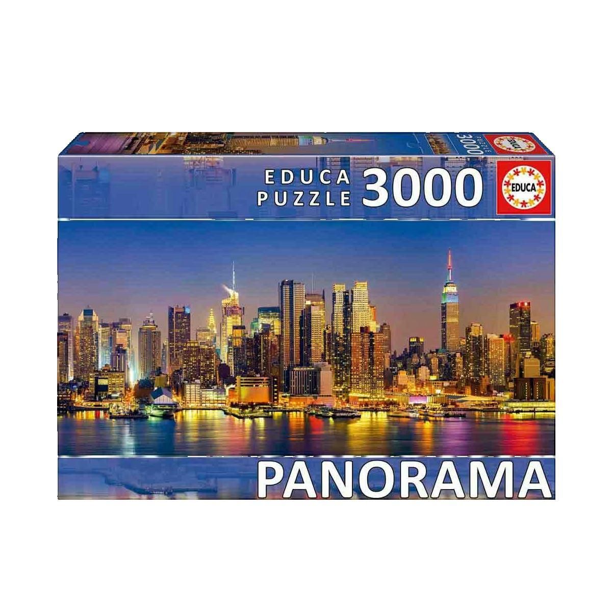 EDUCA Puzzle Educa-Borras Vue nocturne de New York 3000 pièces