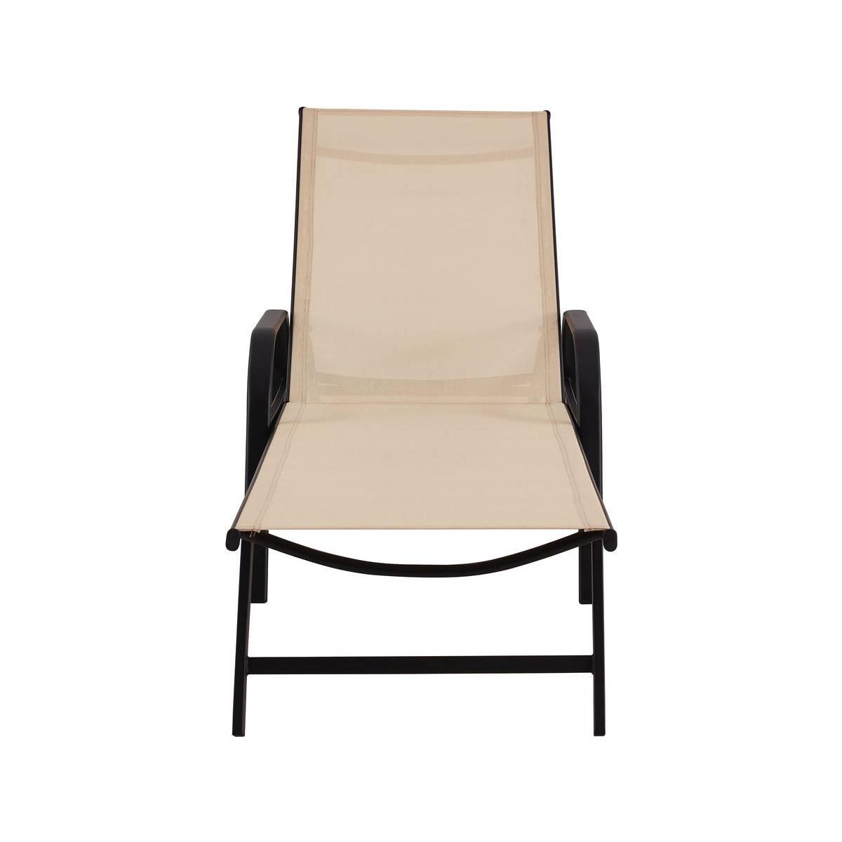 Habitat et Jardin Lot de 2 Bains de soleil en métal  Farniente  - Beige