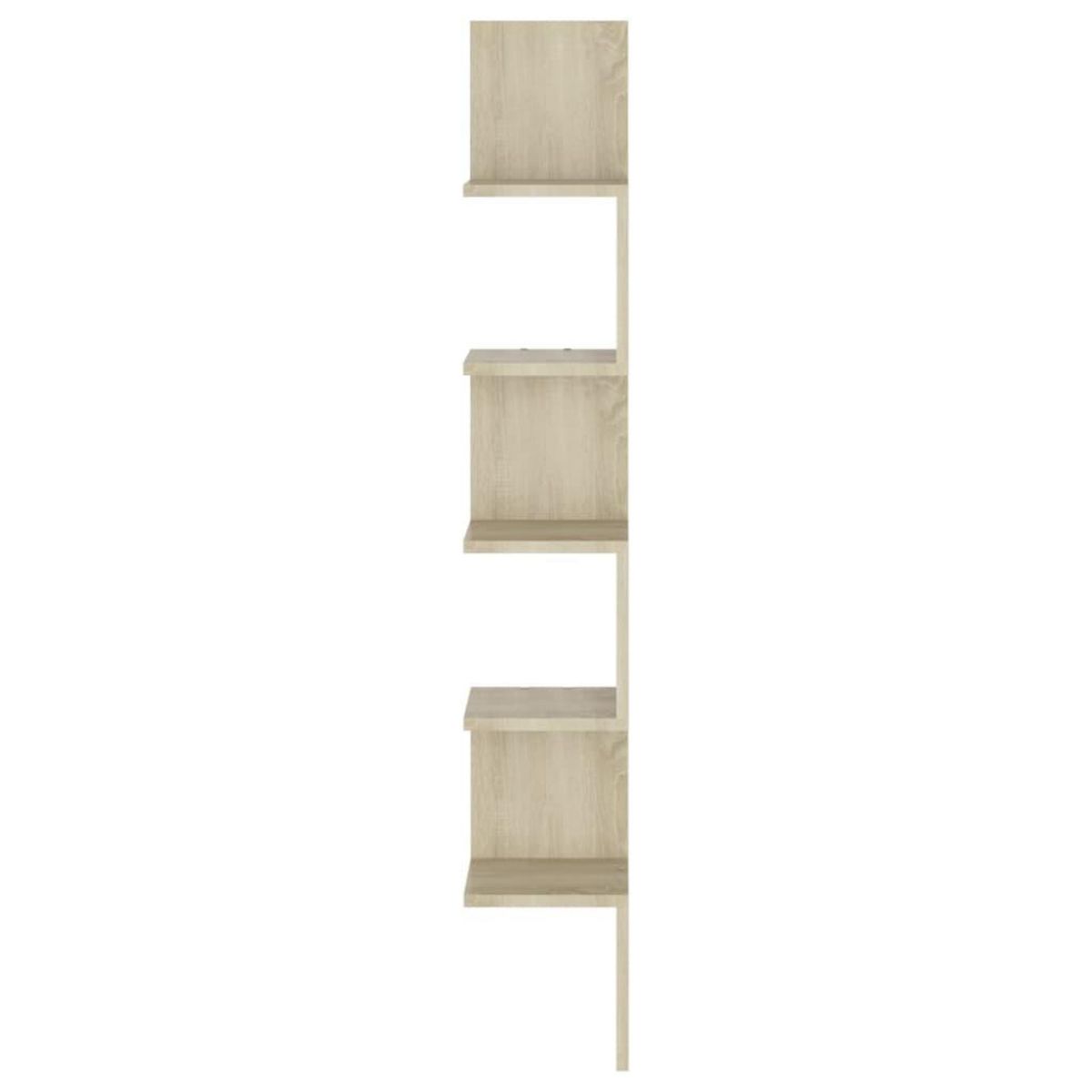 VIDAXL Etagere d'angle murale Chene sonoma Bois d'ingenierie