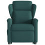 Voir la diapositive 5 : VIDAXL Fauteuil inclinable de massage Vert fonce Tissu