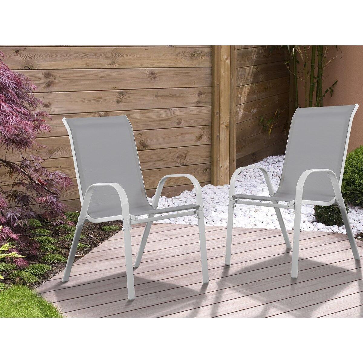 Habitat et Jardin Fauteuil jardin Textilène  Cordoba  - Phoenix - Ecru - Lot de 2