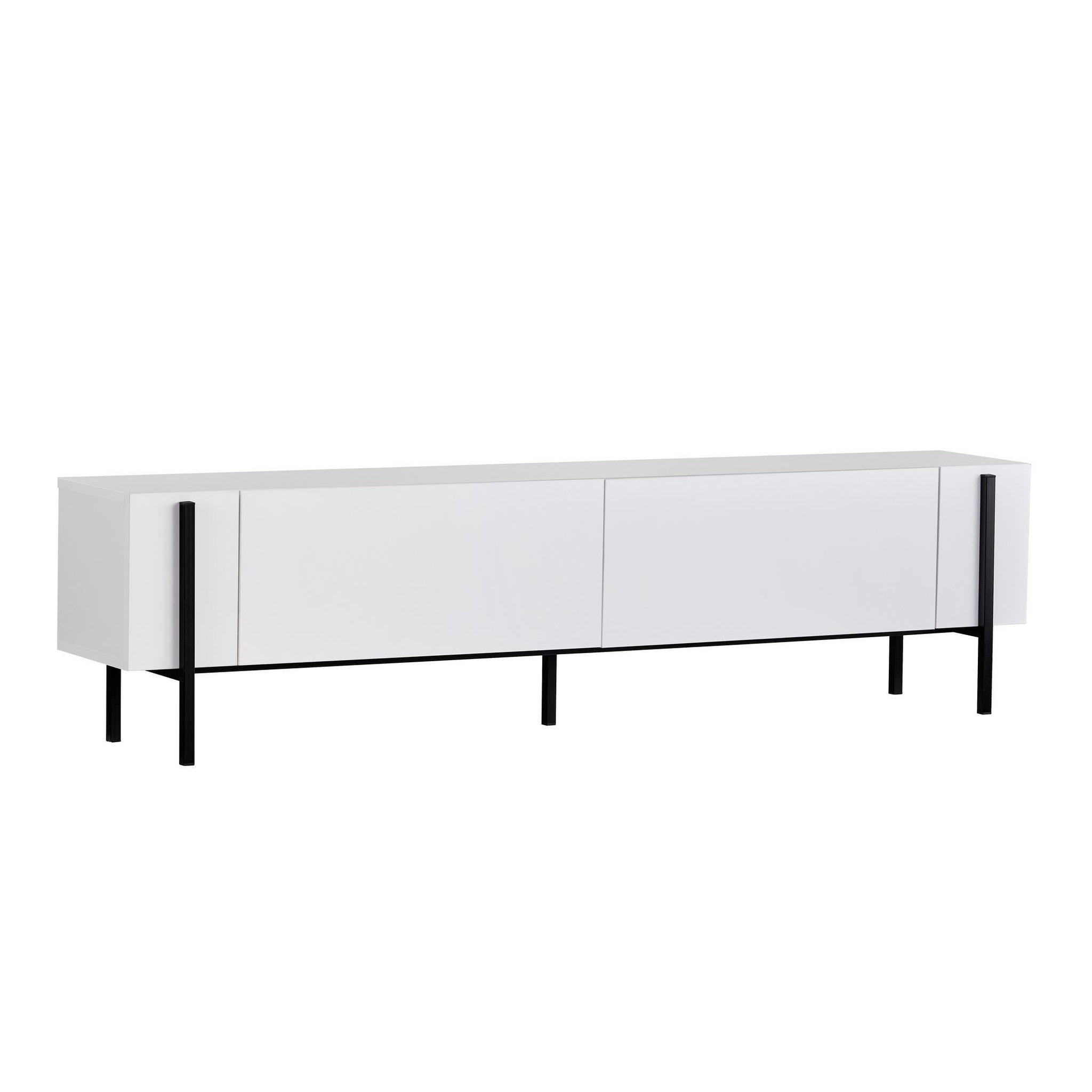 Habitat et Jardin Meuble tv en bois  nexus  - 180 x 30 x 45 cm - bois noir / noir