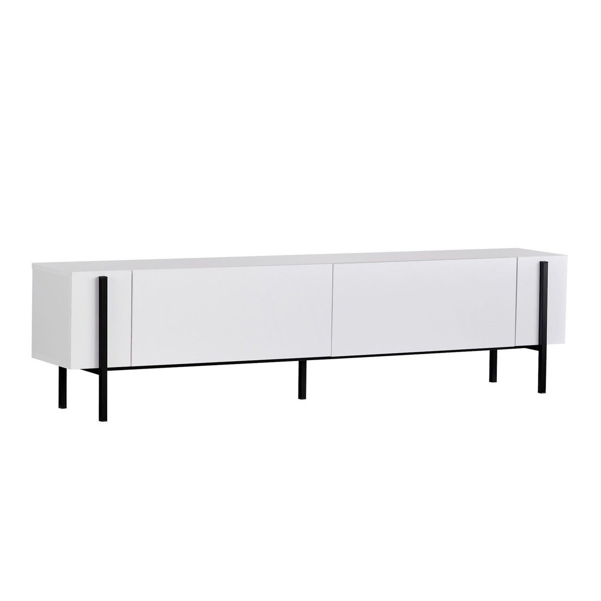 Habitat et Jardin Meuble TV en bois  Nexus  - 180 x 30 x 45 cm - Bois Noir / Noir