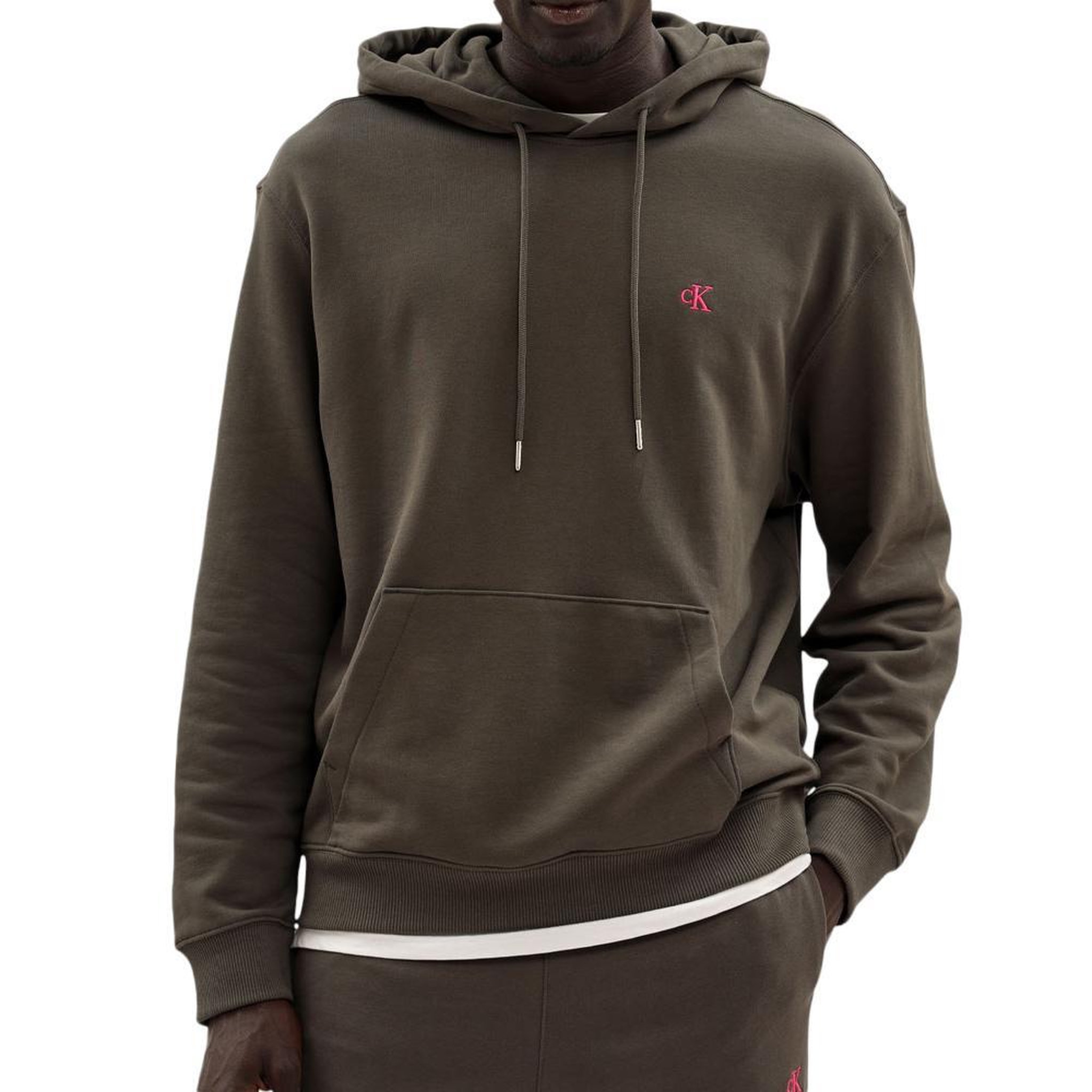CALVIN KLEIN JEANS Sweat à Capuche Marron Homme Calvin Klein Jeans  350 Terry Monog. Coloris disponibles : Marron