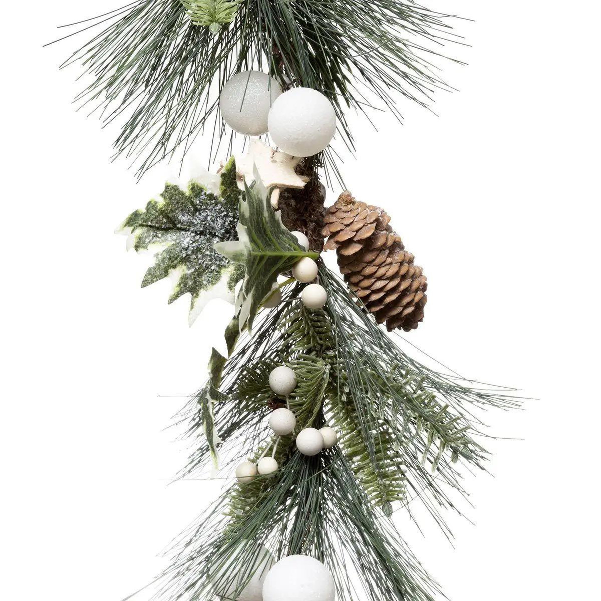 Voir la diapositive 2 : ATMOSPHERA Guirlande de noël  douceur des neiges  100cm vert