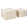 Voir la diapositive 6 : LISA DESIGN Pueblo - lot de 2 tables basses - effet travertin - 58 et 50 cm