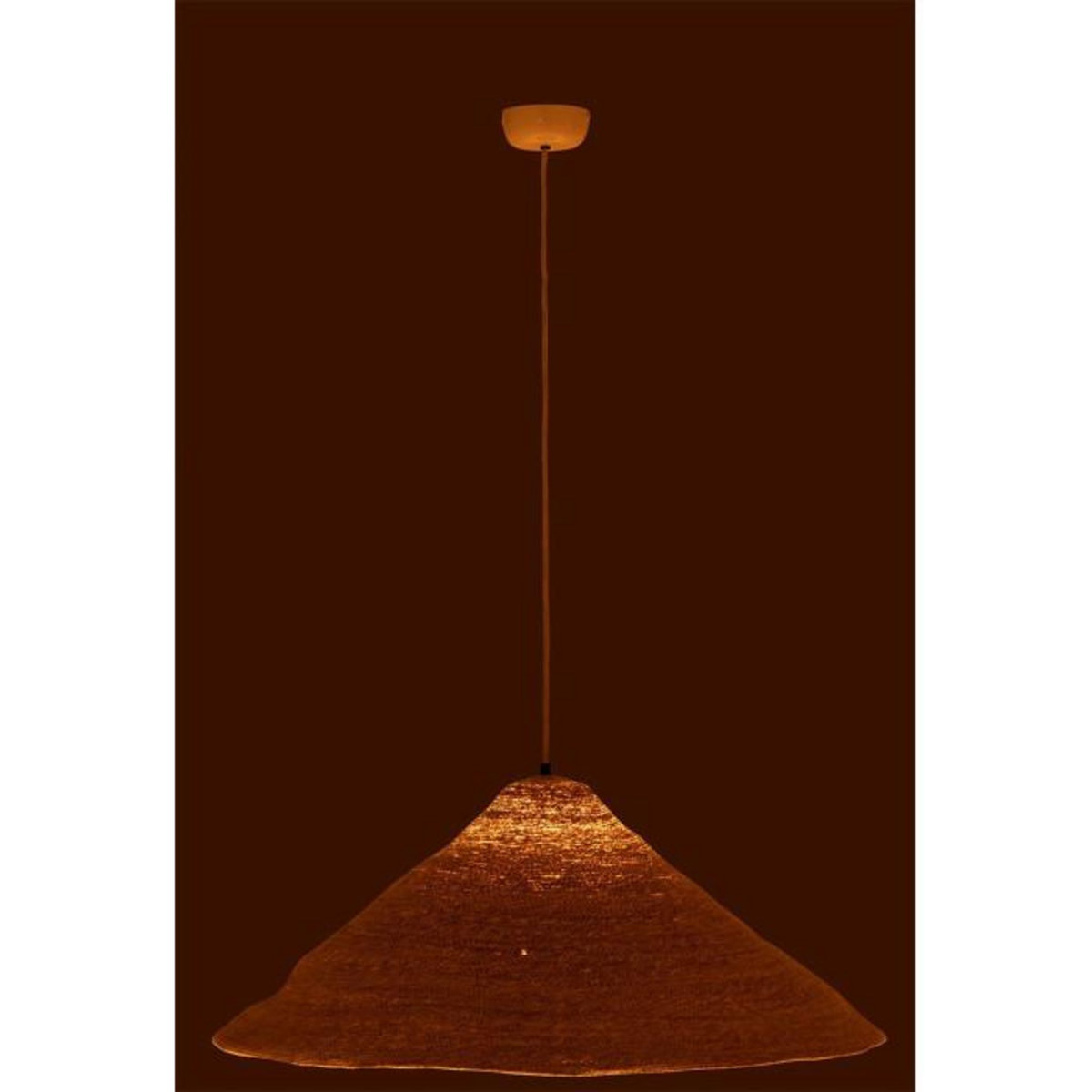Paris Prix Lampe Suspension Chapeau  Moonj  80cm Naturel Clair