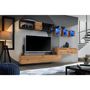 Voir la diapositive 2 : Paris Prix Ensemble Meuble TV Design  Switch III  280cm Naturel & Noir