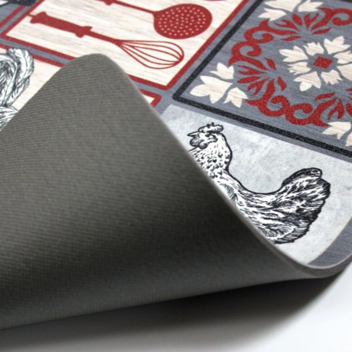 Paris Prix Tapis de Cuisine Imprimé  Rustico  45x75cm Gris