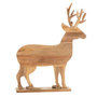 Voir la diapositive 2 : Paris Prix Statuette Déco  Cerf en Bois  66cm Naturel