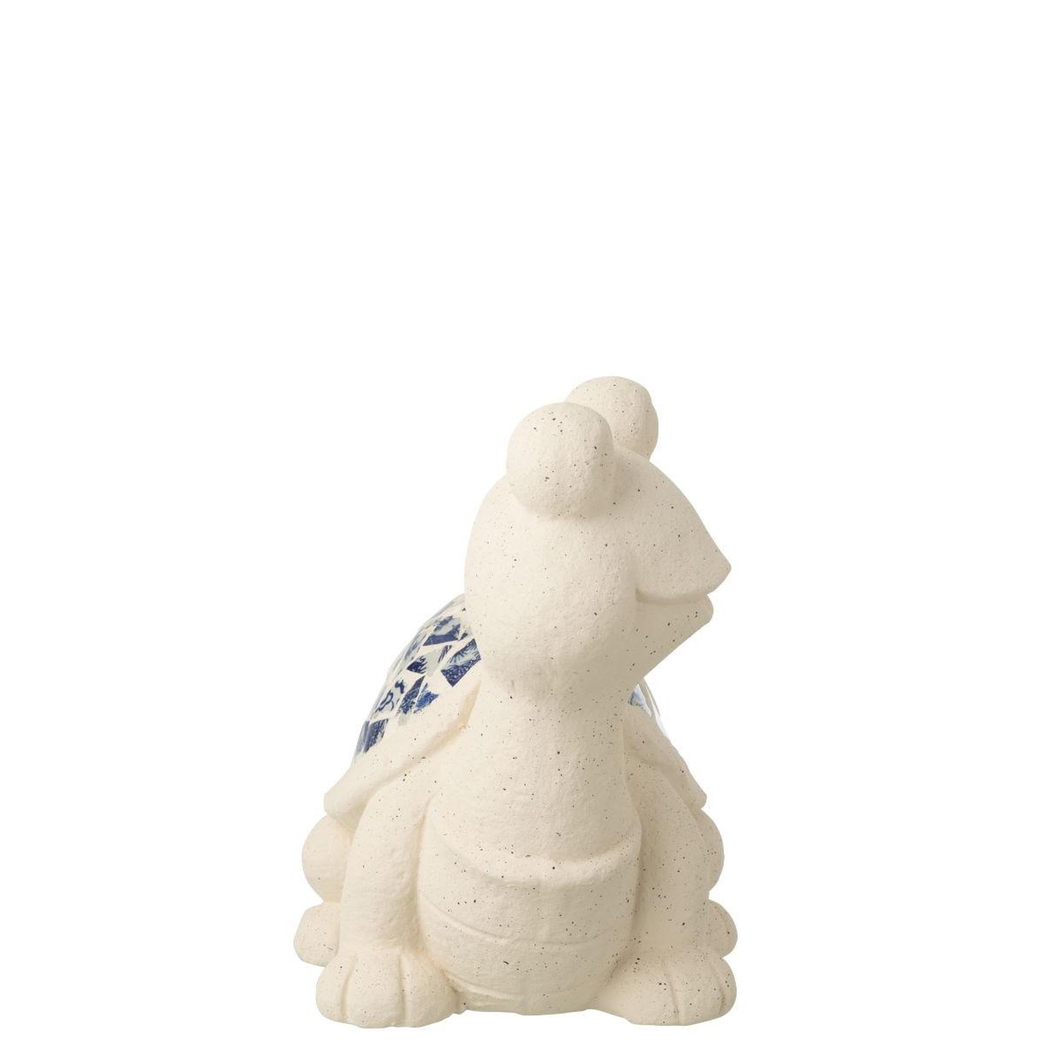 Voir la diapositive 2 : J-LINE Statuette tortue d'extérieur  mosaïque  34cm beige