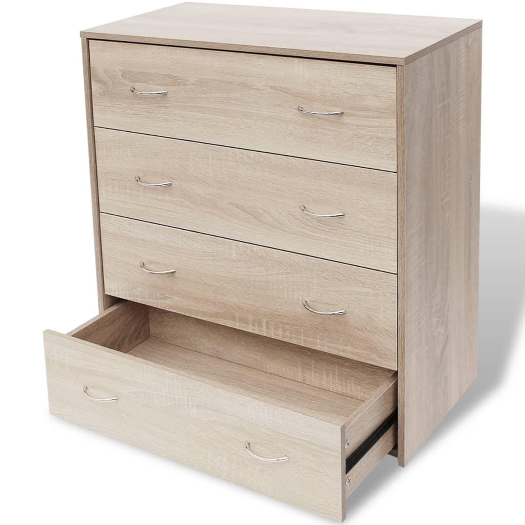 Voir la diapositive 2 : VIDAXL Buffet avec 4 tiroirs 60 x 30,5 x 71 cm Couleur de chene