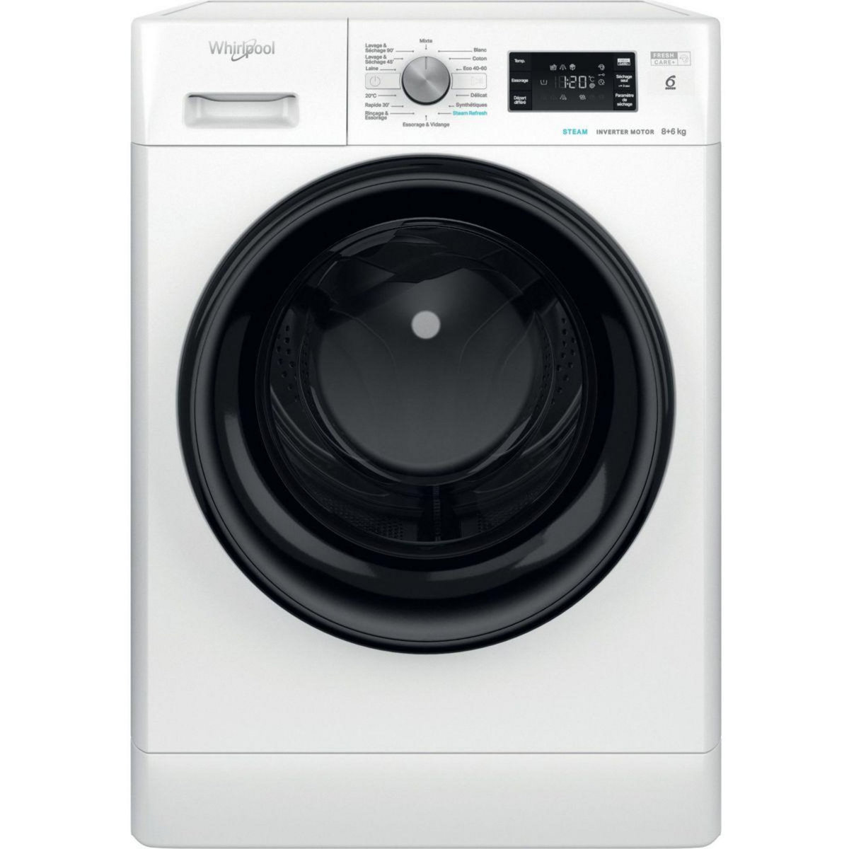 Whirlpool Lave linge séchant hublot FFWDB864369BVFR
