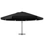 Voir la diapositive 2 : VIDAXL Parasol de jardin avec mat en aluminium 600 cm noir