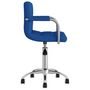 Voir la diapositive 3 : VIDAXL Chaise pivotante de salle a manger Bleu Tissu