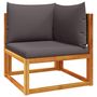 Voir la diapositive 4 : VIDAXL Salon de jardin avec coussins 6 pcs bois d'acacia solide