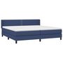Voir la diapositive 3 : VIDAXL Sommier a lattes de lit avec matelas Bleu 200x200 cm Tissu