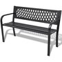 Voir la diapositive 1 : VIDAXL Banc de jardin 118 cm Acier Noir