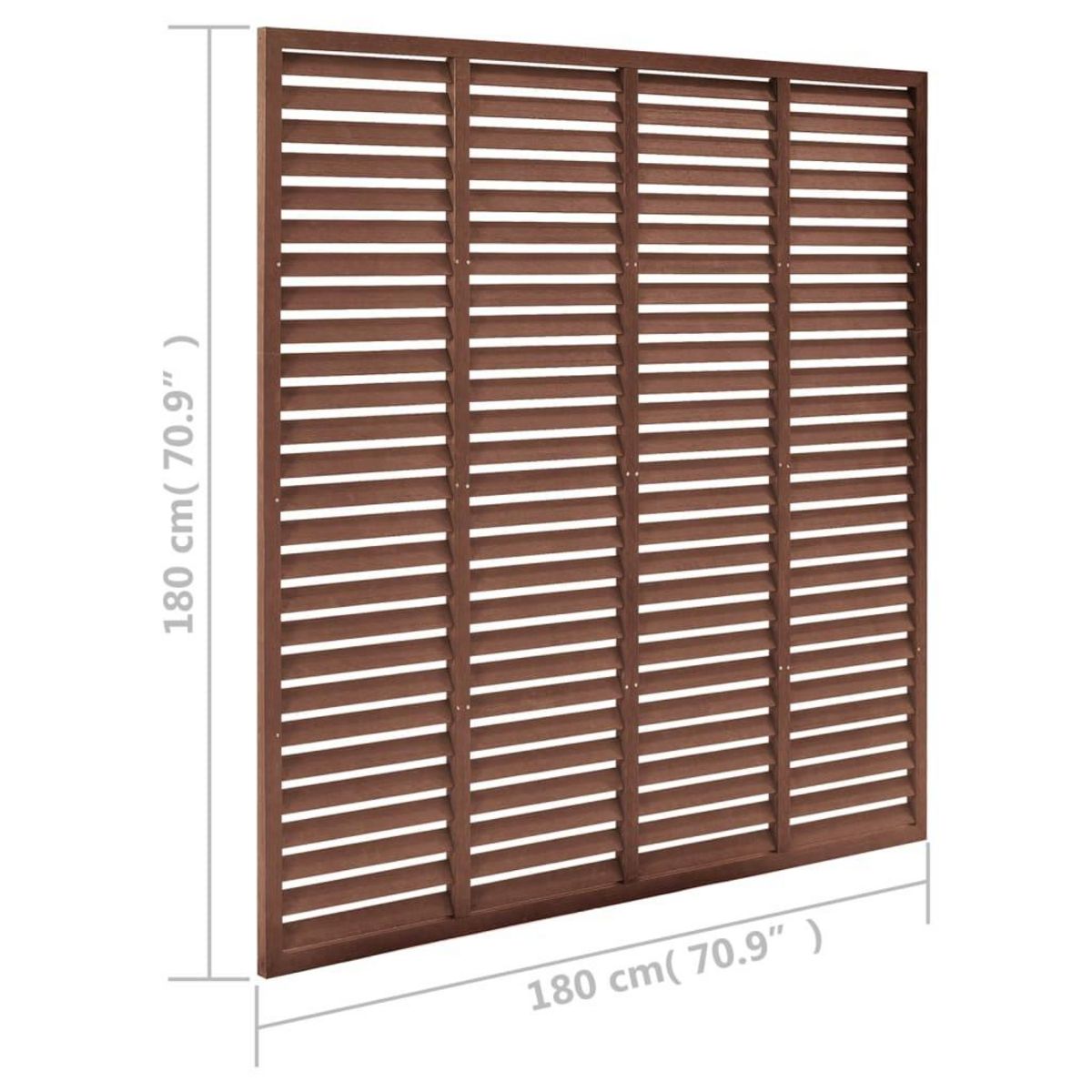 VIDAXL Cloture a persiennes WPC 180x180 cm Marron